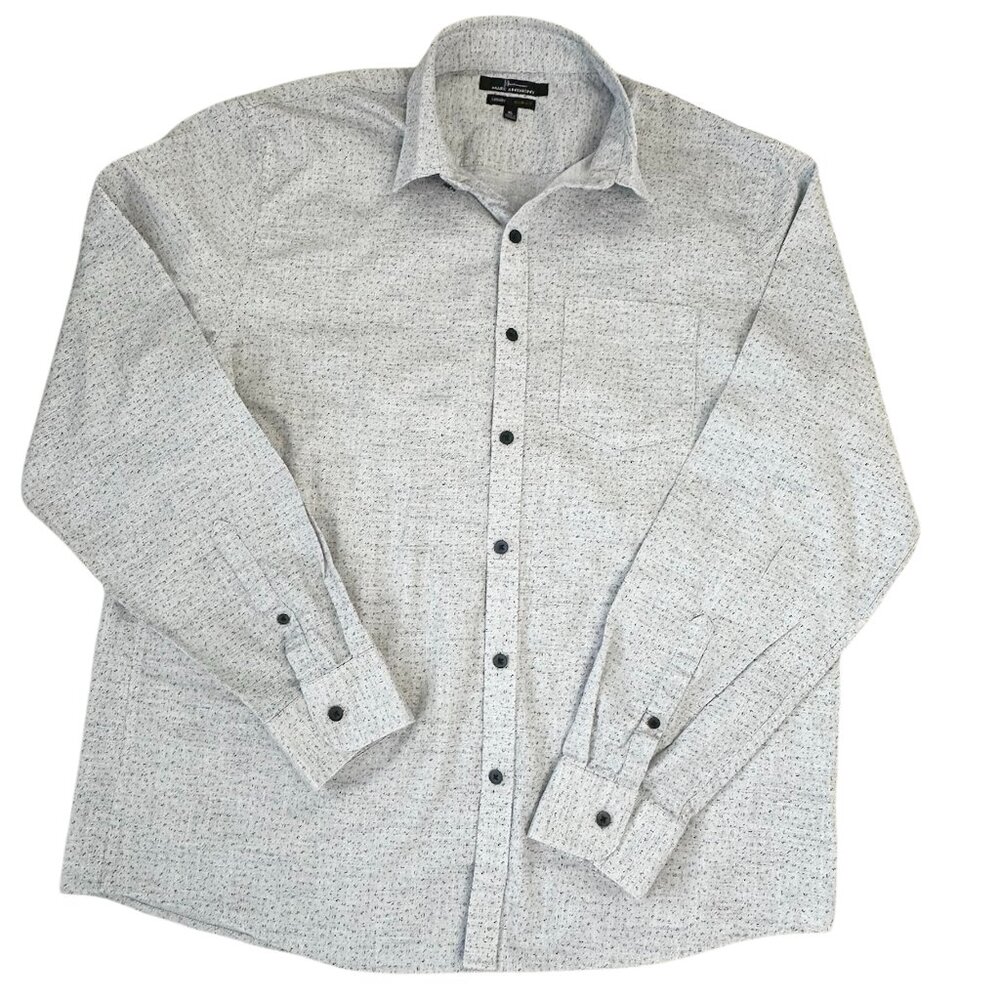 Marc Anthony Mens Slim Fit Dress Shirt Gray/Blue Adult Size X-Large Pre-owned